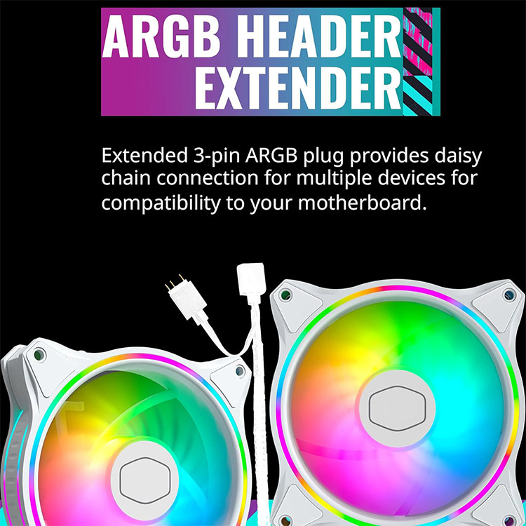 خرید فن کیس Cooler Master MasterFan MF120 Halo - پک سه تایی - 120 میلیمتر - سفید